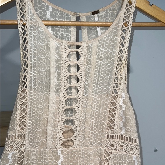 Free people boho Beige Lace Dress - Picture 3 of 5